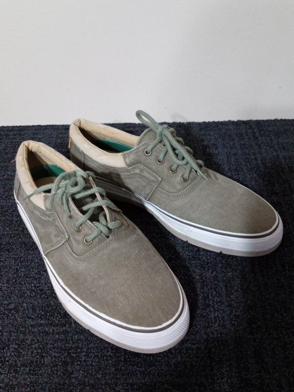 Wrangler Olive Green Canvas Lace-Up Sneakers